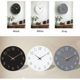 thumbnail image 2 of Large Wall Clock 16 Inch Black Battery Operated Silent Non Ticking Simple Minimalist Rose Gold Numbers Clock Decorative for Bedroom Living Room Kitchen Home Office, 2 of 8
