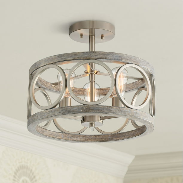 Franklin Iron Works Rustic Farmhouse Ceiling Light Semi Flush Franklin Iron Works Rustic Farmhouse