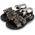thumbnail image 3 of Baby Toddler Boys Girls Summer Sandals Slip-On Open Toe Beach Pool Slides Sandals Little Kid Non-Slip Soft Rubber Sole Princess Flat Shoes, 3 of 7