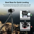thumbnail image 2 of SmallRig Video Head with Leveling Base, Quick Release Plate for Arca Swiss and Adjustable Handle, Tripod Pan Tilt Head Fluid Head for Compact Cameras DSLR Cameras, Load up to 8.8lb/4kg-4170, 2 of 9