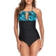 thumbnail image 2 of Bañador de bikini de una pieza con relleno y estampado superpuesto de talla grande para mujer Fridja  nalpqowj20367, 2 of 7