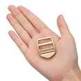 thumbnail image 4 of Metal Ladder Buckle Slider Tri-Glider Metal Adjustable Buckles, 4 Pack 25mm Inner Size, Light Gold, 4 of 5