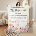 thumbnail image 2 of Floral Design Flannel Blanket For Friends And Spouses Celebrate Retirement And Enjoy Life Soft Warm Comfortable Fleece Blanket Suitable For Sofa Bed Travel Camping Shipped From The USA, 2 of 9