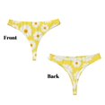 thumbnail image 3 of Balery Daisies Flowers Tangas de Algodón para Mujer con Estampado – Ropa Interior Sexy, Transpirable, G-string-Large, 3 of 6