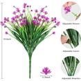 thumbnail image 2 of 20 Bundles Artificial Flowers Outdoor UV Resistant Faux Flowers No Fade Fake Plastic Plants Garden Porch Window Box Decorating (Pure White) A, 2 of 5