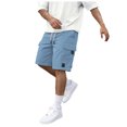 thumbnail image 1 of Fsqjgq Men'S Cargo Pants Gym Shorts Work Pants Trousers Drawstring Sweatpants Workout Short for Running, 1 of 7