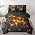thumbnail image 1 of Erosebridal Natural Disaster Flame Bedding Sets Twin Size,Volcano Fluid Liquid Comforter Sets with Sheets,Geometric Decor,Reversible,7pcs, 1 of 5