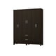 thumbnail image 1 of Ropero Closet Moderno Lotus 6 Puertas Y 2 Cajones Tabaco, 1 of 4