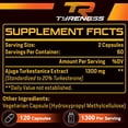 thumbnail image 2 of Testosterone Booster, Turkesterone Supplement 1300mg Ultra High Strength (Ajuga Turkestanica Extract Std. to 20% Testosterone), for Athletic Performance & Muscle Mass,120 Capsules, 2 of 5