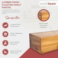 thumbnail image 6 of 60in. Lumber Finished Fireplace Mantel Shelf, 6 of 7