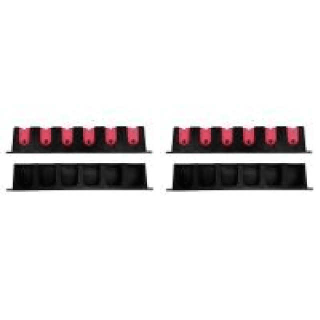 Soportes de pesca para montaje en pared para cañas de pescar, estante para 6 cañas de pescar para garaje, color rojo