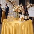 thumbnail image 4 of Round Satin Tablecloth for Elegant Events, Wrinkle-Resistant, Versatile for Weddings, Parties, and Home Dining Decor, 4 of 5