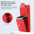 thumbnail image 4 of Phone Case for Samsung Galaxy S21 Ultra 5G Wallet Cover with Credit Card Holder Shoulder Crossbody Strap Long Lanyard Leather Cell Accessories S21ultra 21S S 21 21ultra G5 Women Girls Red, 4 of 15