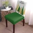 thumbnail image 2 of Chair Covers for Dining Room Set of 6,Christmas Green Xmas Tree Stretch Seat Protector Removable Washable Chairs Slipcovers for Kitchen Banquet Wedding Hotel,Golden Winter Snowflakes on White, 2 of 6