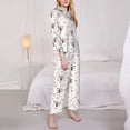 thumbnail image 3 of Hirioo Heart Panda for Women's Pajama Sets 2 Piece Pjs Women's Long-Sleeved Pajama Set Button Down Sleepwear,S-XXL-Small, 3 of 7