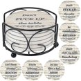 thumbnail image 1 of Coasters For Drinks, Funny Drink Coasters Absorbent With Holder 6 Pcs Absorbing, 1 of 5