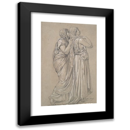 Louis-Héctor Leroux 11x14 Black Modern Framed Museum Art Print Titled - Study for Invocation to the Goddess Hygeia (1862)