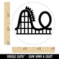 thumbnail image 2 of Roller Coaster Amusement Park Self-Inking Rubber Stamp Ink Stamper - Green Ink - Small 3/4 Inch, 2 of 7