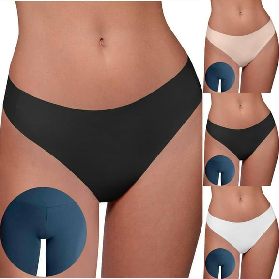 Zpanxa Panties for Women, Women's Basic Underwear 7 Pack Solid Color Cotton Briefs High Waist Comfortable Breathable Everyday Essential Panties