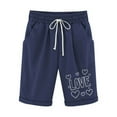 thumbnail image 2 of Shorts for Women $5 Printed Elastic Waist Drawstring With Casual Pockets Shorts, 2 of 3