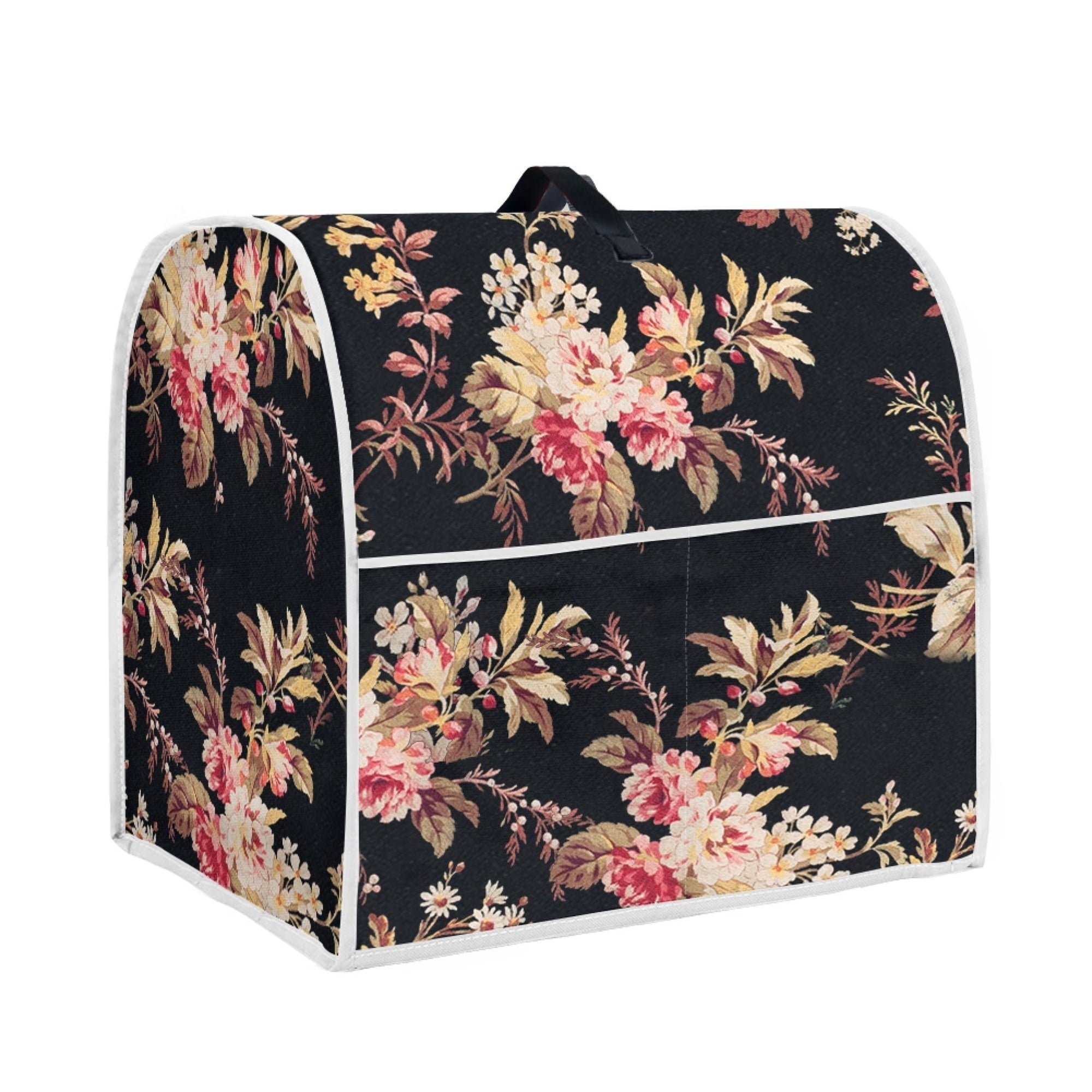 NETILGEN Flowers Pattern Print Blender Cover Dust Cover Durable Top Handle Food Processor Stand