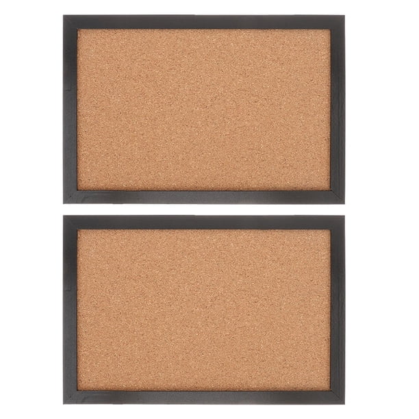 2 tableros de corcho para oficina, tablón de anuncios para pared, tablero de visión, tablero de chinchetas con marco para oficina, hogar y escuela, ideal para montar en la pared.