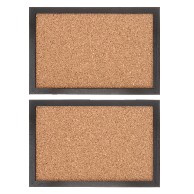 2 tableros de corcho para oficina, tablón de anuncios para pared, tablero de visión, tablero de chinchetas con marco para oficina, hogar y escuela, ideal para montar en la pared.