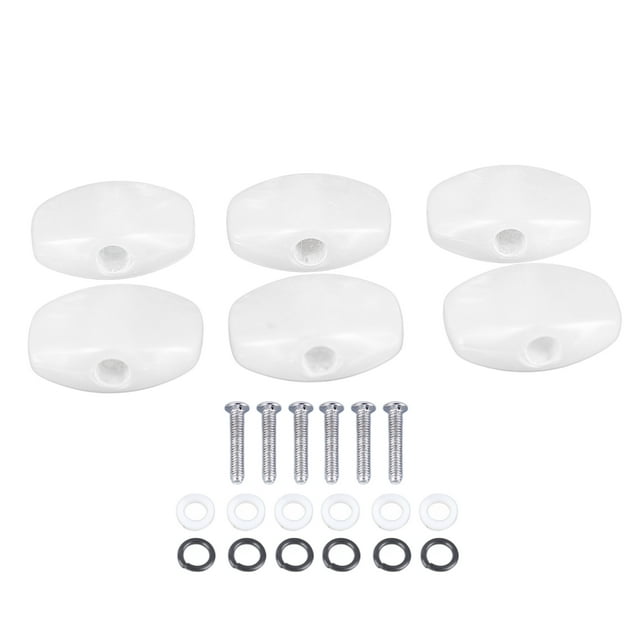 Guitar Tuner Buttons, Plastic Portable Easy To Install 6Pcs Electric Guitar Tuning Peg Buttons Fine Workmanship For Performance