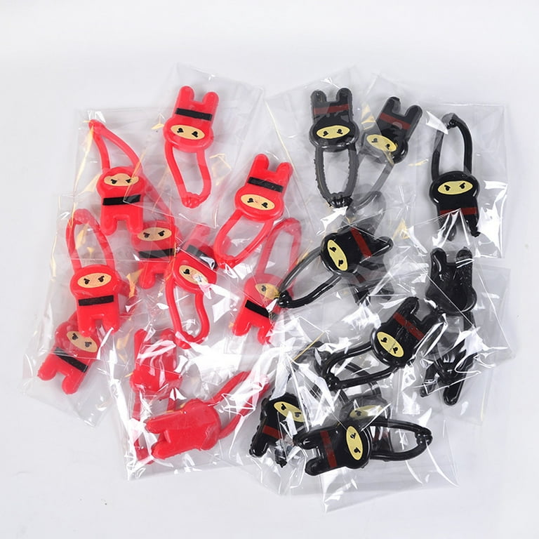  Rubber Ninja Toys 4pc Set plus Foam Target Bundle