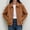 Coffee, variant on Womens Faux Suede Leather Jacket Long Sleeve Zip Up Moto Biker Coat Vintage Short Outerwear for Spring Fall Casual Streetwear