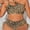 Leopard, variant on Cheetah Print Plus Size Bikini Sets, One Shoulder Cut Out, Two Piece Cheeky Swimsuits High Leg Cut Bathing Suit for Women