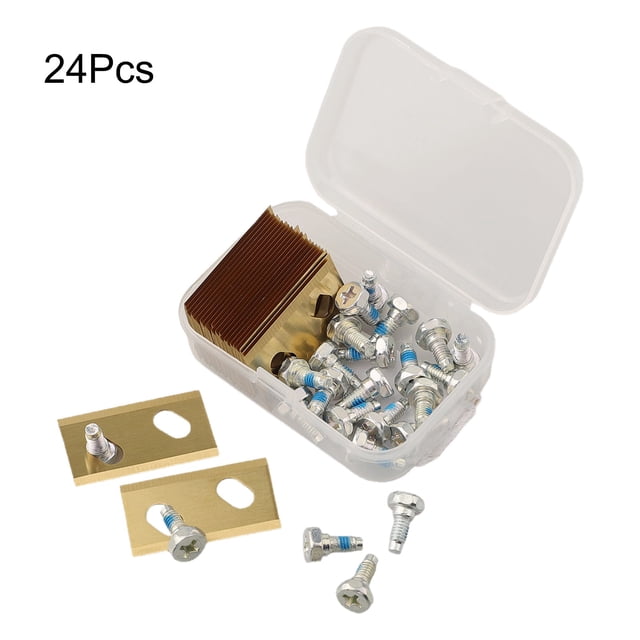 24 Pieces Lawn Robot Blade For Robomow Rk Robot Replacement Parts Lawn Mower Blade Double Hole Garden Tools