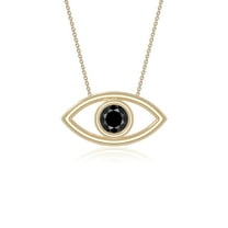 Natural Black Onyx Evil Eye Pendant Necklaces for Women in 18K Yellow Gold Vermeil, July Birthstone Jewelry Gifts for Her Birthday, Anniversary, Mothers Day, Christmas, Graduation, Valentines