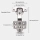 thumbnail image 2 of 135 Degree Angle Kitchen Cabinet/cabinet Folding/folding Door Hinge And Screw Combination (2pcssilver)--, 2 of 5
