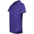 thumbnail image 2 of Holloway B31464675 Women CoolCore Polo T-Shirt, Purple & White - Large, 2 of 2