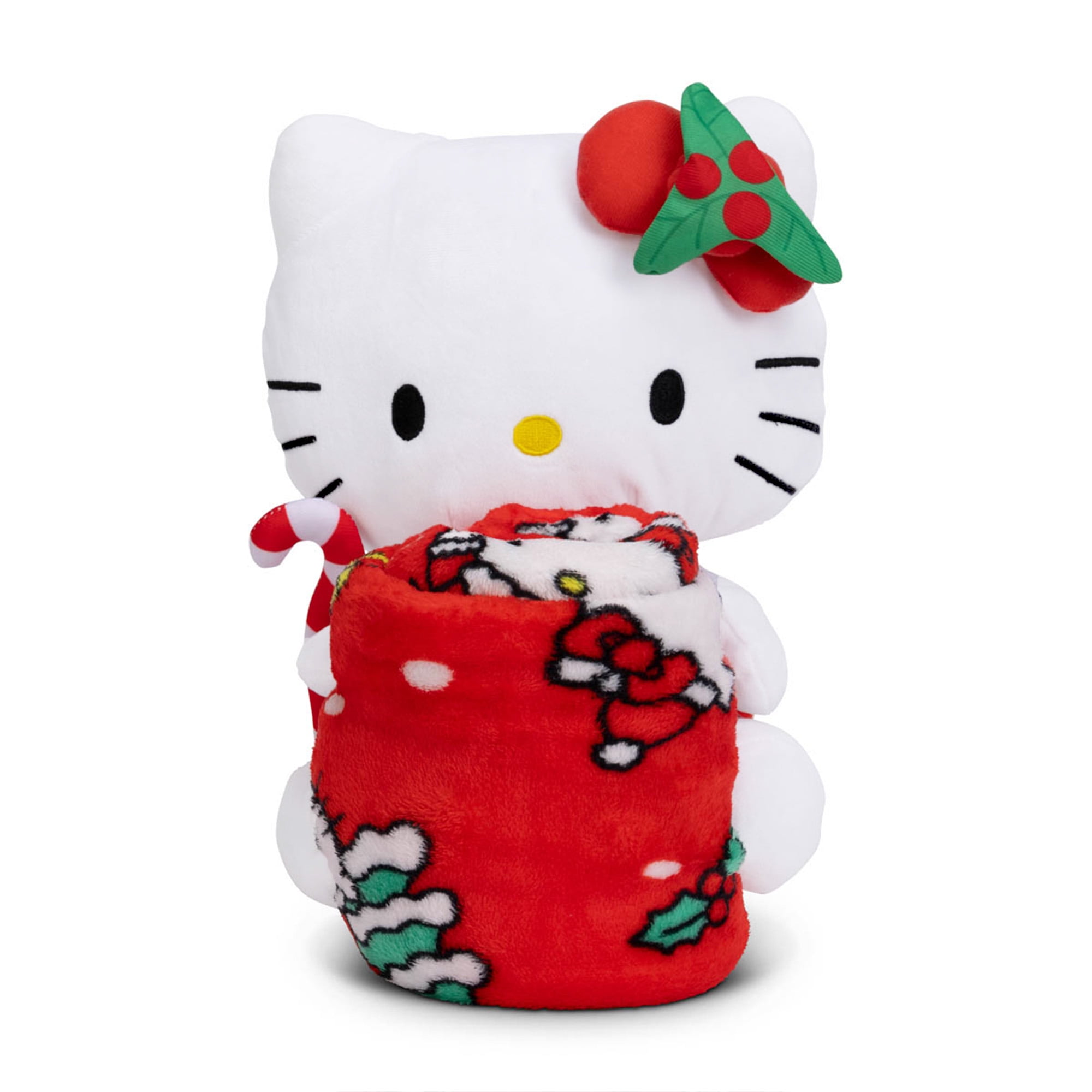 Hello Kitty Gifty Kitty Hugger Pillow & Silk Touch Throw Blanket Set 40×50 Inches