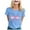 Sky Blue, variant on TSADFHJI Tank Tops for Women Loose Fit Cotton Women's Cancer Printed T Shirt International Publicity Moon Short Sleeved Shirt S