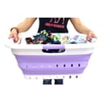 thumbnail image 6 of SAMMART 41L (10.8 gallon)Set of 2 Collapsible 3 Handled Plastic Laundry Basket-Foldable Pop Up Storage Container/Organizer-Space Saving Hamper/Basket, 6 of 8
