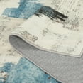 thumbnail image 6 of Yesurprise 8x10ft Modern Abstract Beige Blue Area Rugs - Stain Resistant, Washable, Non-Shedding, Non-Slip Carpet for Living Room, Bedroom, Dining Room, Office - Beige Blue, 6 of 7