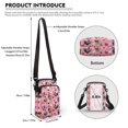 thumbnail image 6 of HELLHERO Women Adjustable Shoulder Strap Cross Body Purse for Women Travel Daily Use Shoulder Purse Polyester 4.33x1.97x7.09, Roosters Hearts Gifts, 6 of 7