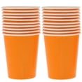 thumbnail image 2 of 100 vasos de papel desechables de colores para manualidades, gruesos, para niños (naranja), 2 of 6