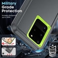 thumbnail image 4 of Compatible for Samsung Galaxy S20 Ultra Case: Heavy Duty 3 in 1 Samsung S20 Ultra Case, Military Grade Shockproof Phone Case Cover for Samsung Galaxy S20 Ultra (Green+Grey), 4 of 12