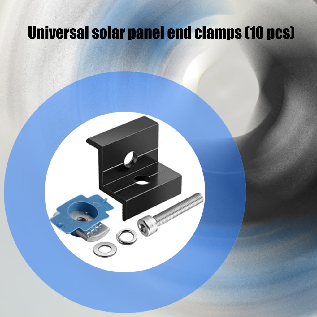 10Pcs Solar End Clamp Z Bracket for Solar Panel System Easy Installation