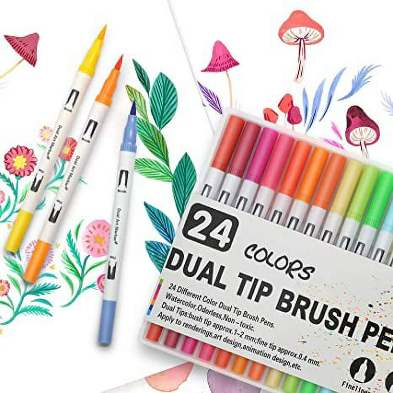 5/10Pcs Dual Tip Art Marker Pens Fine Point Bullet Journal Pens & Colored  Brush Markers for Kid Adult Coloring Books Drawing Planner Calendar Art  Projects