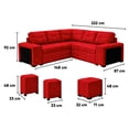 thumbnail image 4 of Sala Kessa Muebles Siena Modular 3 2 Rojo, 4 of 5