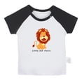 thumbnail image 2 of iDzn Little But Fierce Funny T shirt For Baby, Newborn Babies T-shirts, Infant Animal Lion Tops, 0-24M Kids Graphic Tees Clothing (Short Black Raglan T-shirt, 12-18 Months), 2 of 5