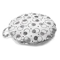 thumbnail image 1 of Abstract Round Floor Cushion with Handle, Watercolor Illustration of Circles Polka Dots and Paint Blots, Decorative Pillow for Living Room & Dorms, 18" Round, Blue Grey Charcoal Grey, by Ambesonne, 1 of 4