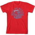 thumbnail image 3 of Gulf of Mexico Forever Vintage Skeleton Youth Red Crew Neck Short Sleeve Tee-Small, 3 of 4
