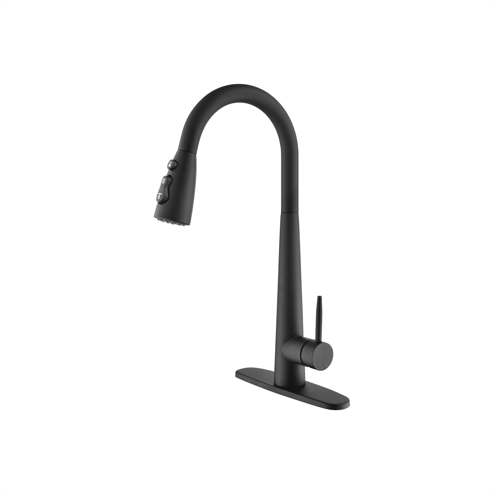 Single Handle Pull-Down Kitchen Faucet with Sprayer, Brushed Nickel, Fingerprint Resistant, Lead-Free, 1 or 3-Hole Deck Mount, Easy DIY Installation