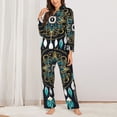 thumbnail image 2 of Balery Boho Dreamcatcher Conjunto de Pijama con Estampado para Mujer, Conjunto de Dos Piezas con Manga Larga, Ropa de Dormir Suave con Bolsillos, Pijamas Cómodos-Small, 2 of 7